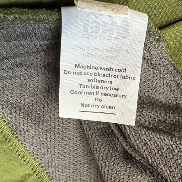 REI Women's Green Two Tone Trailmade Soft Shell Anorak Jacket Size Medium Hooded - Picture 8 of 9